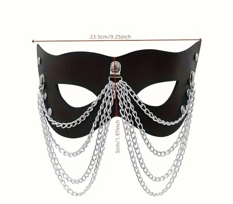 Leather Mask With Chains
