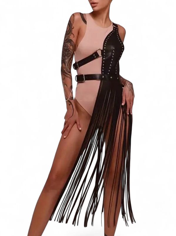 Leather Fringe Dress