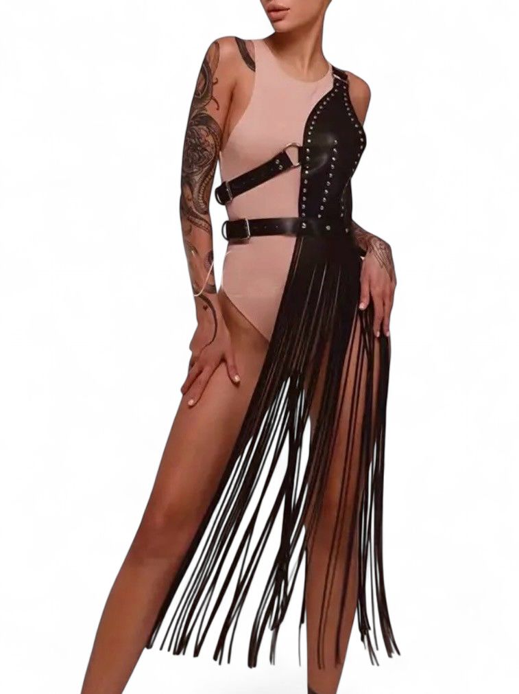 Leather Fringe Dress
