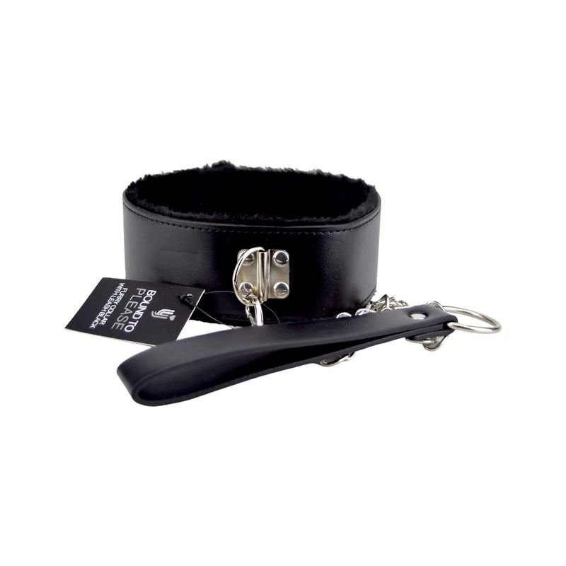 Furry Collar with Lead Black