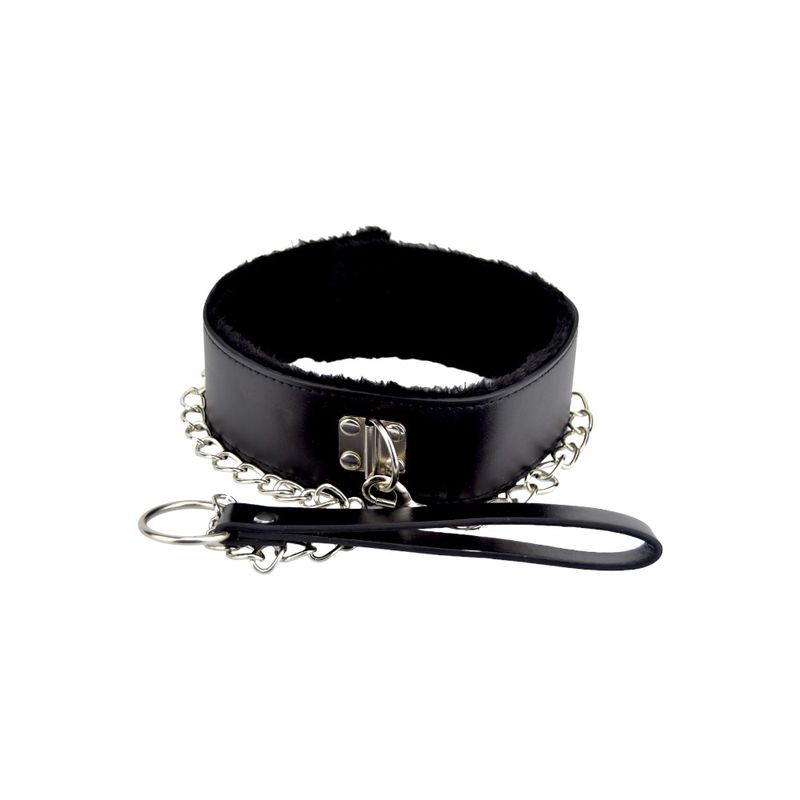 Furry Collar with Lead Black