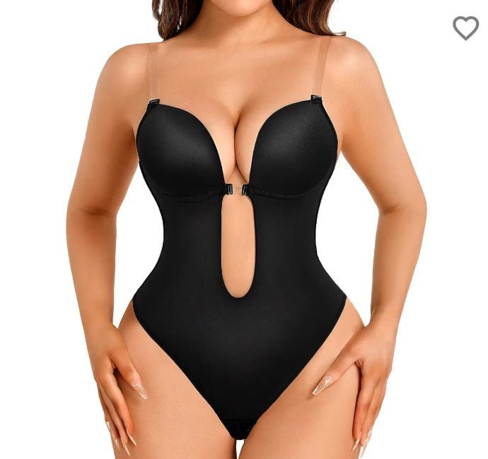 Backless Shapewear Bodysuit Black