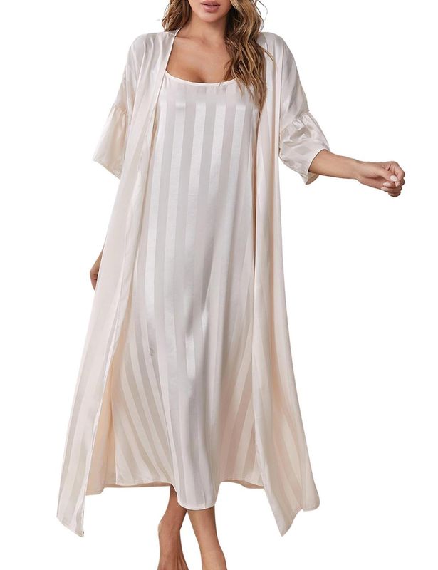 Satin Nightdress With Dressing Gown