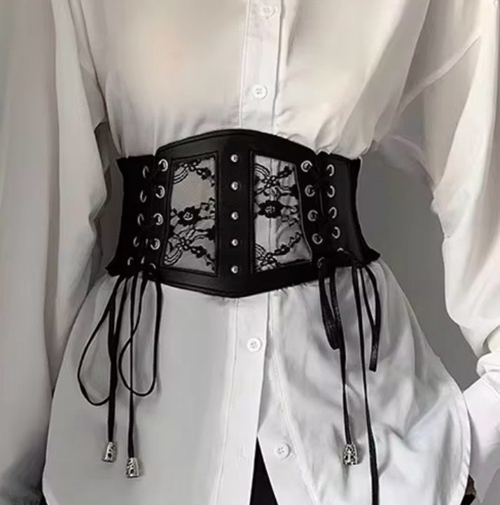 Waist Corset Elastic Belt With Lace