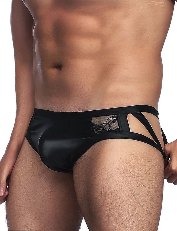 Men’s Leather Low Raise Briefs