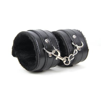 Leather Handcuffs With Plush