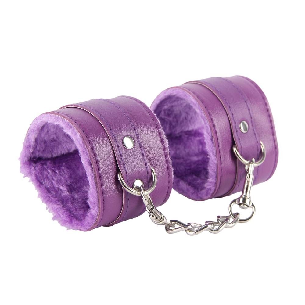 Leather Handcuffs With Plush