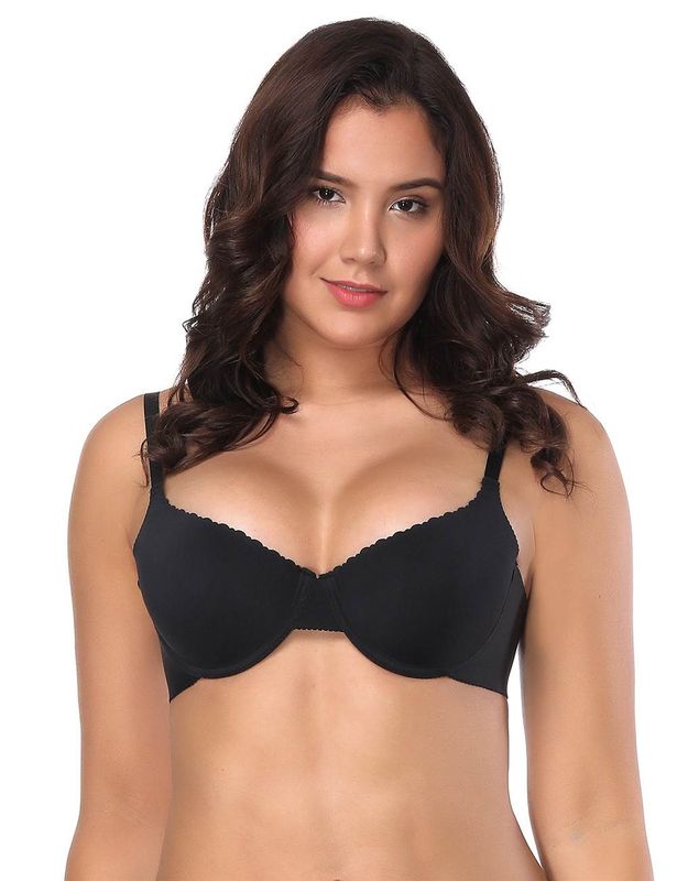 Smooth Seamless Push Bra Black