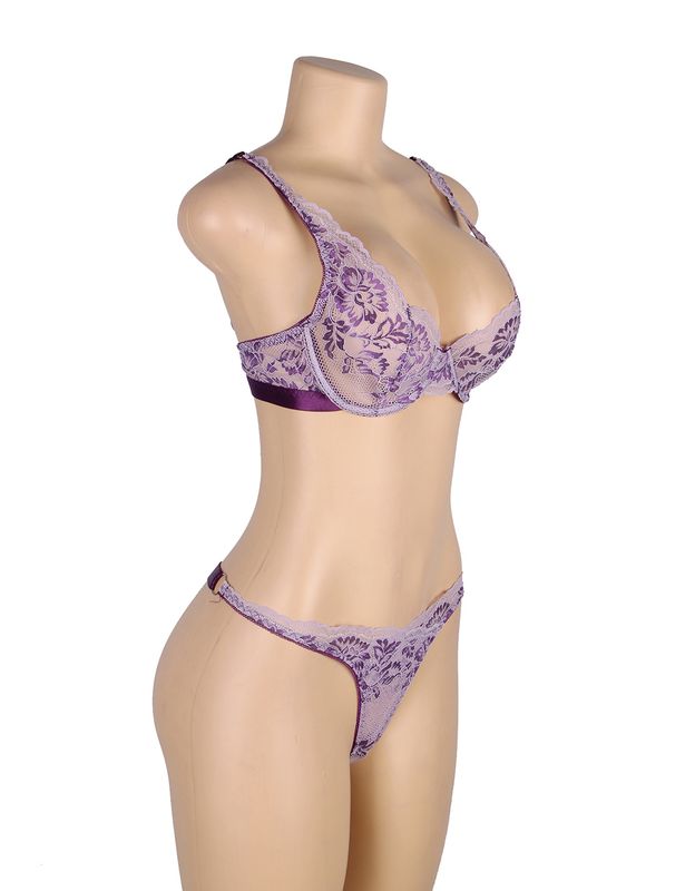 Sexy Bra Set Purple
