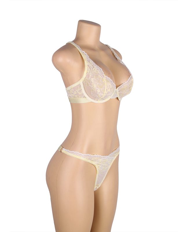 Sexy Bra Set Yellow