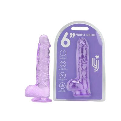 Loving Joy 6 Inch Dildo with Balls Purple
