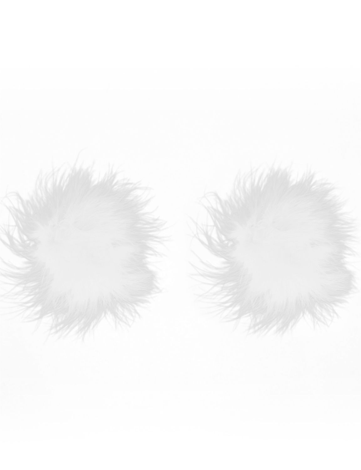 Fluffy Adhesive Nipple Covers White