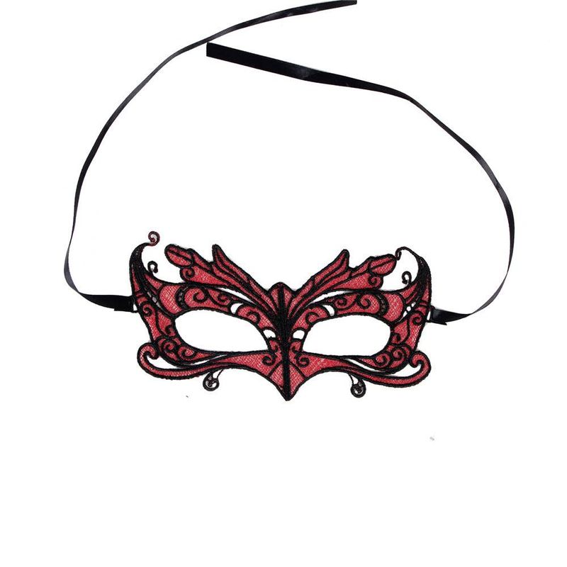 Charming Lace Eye Mask Red