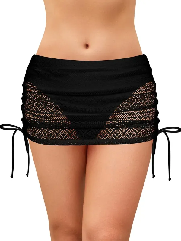 Skirted Bikini Bottoms Black