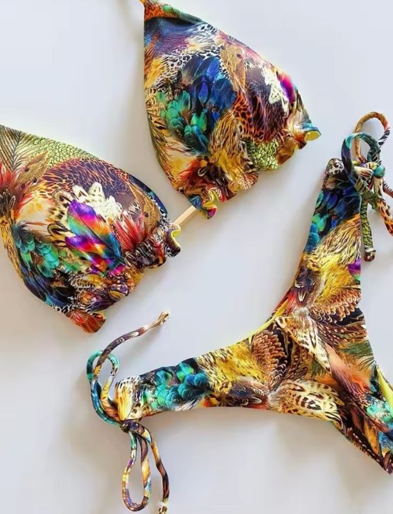 Sexy Peacocks Bikini Multicolour