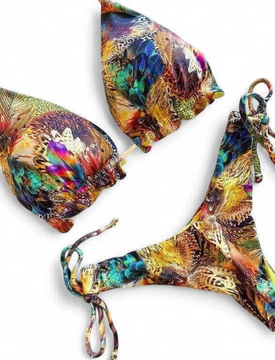 Sexy Peacocks Bikini Multicolour