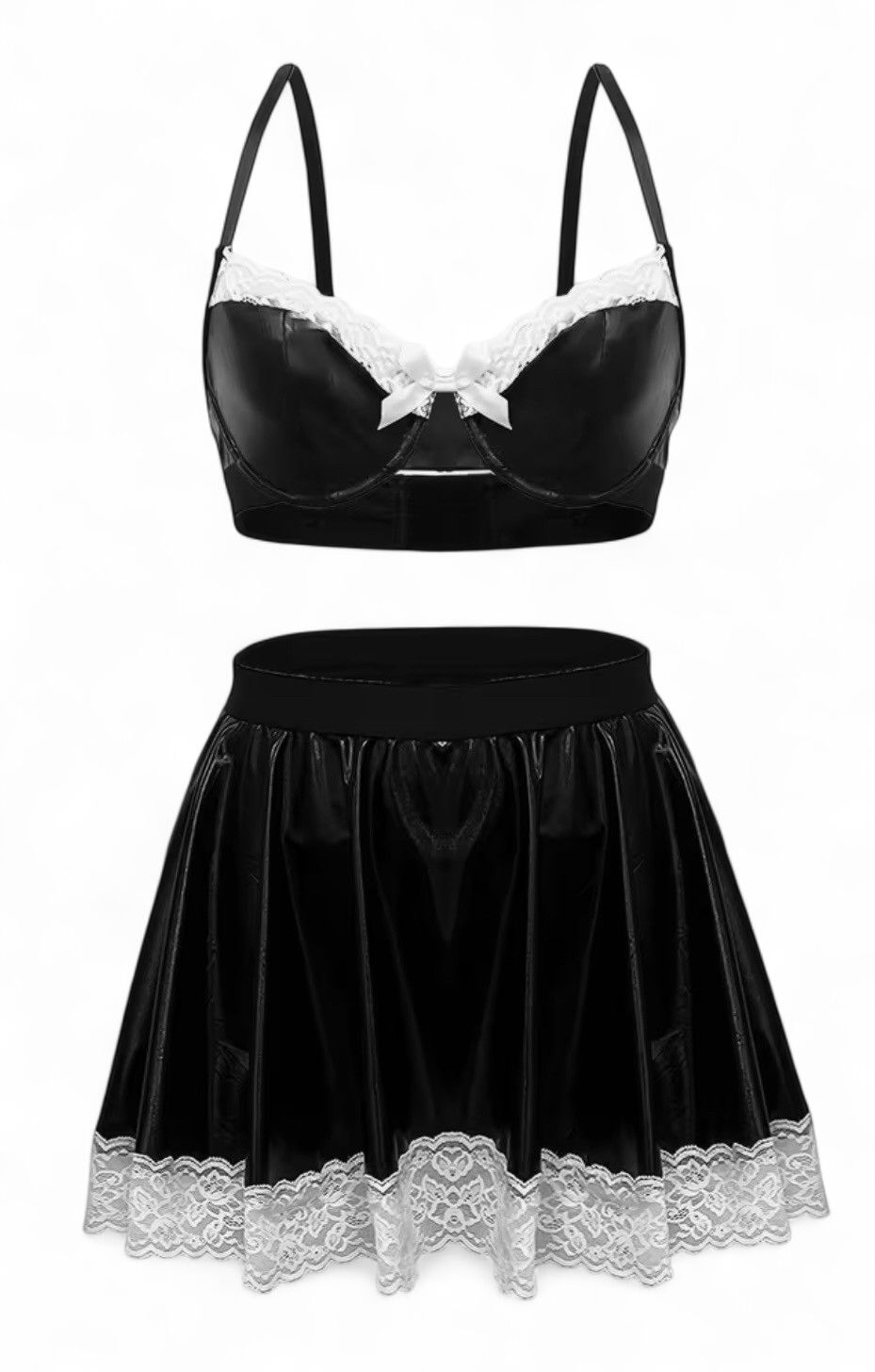 French Maid Cosplay 3 Pieces Set