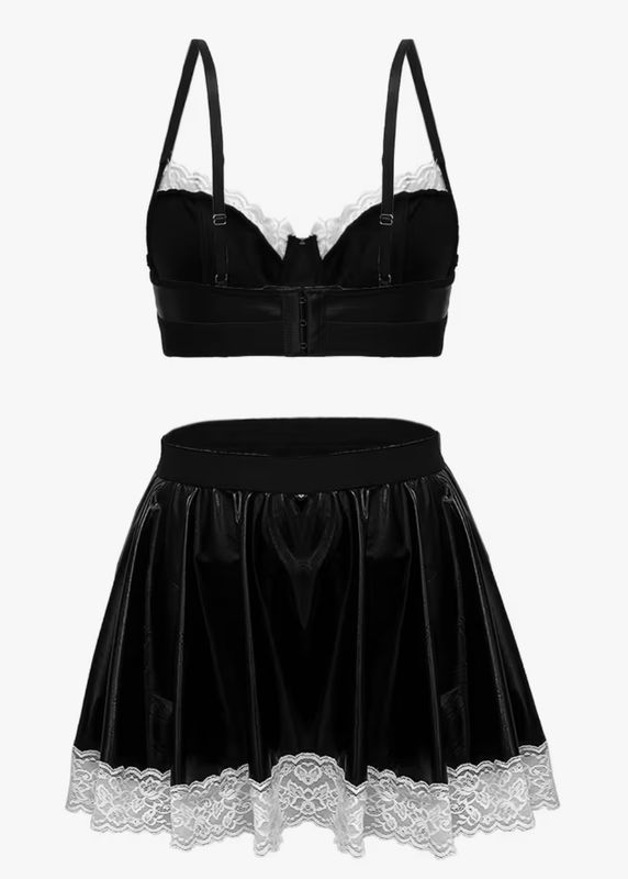 French Maid Cosplay 3 Pieces Set