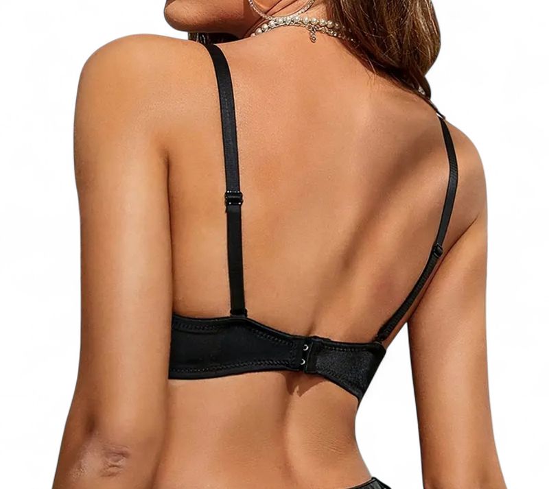 Sexy Spikes Bra Black
