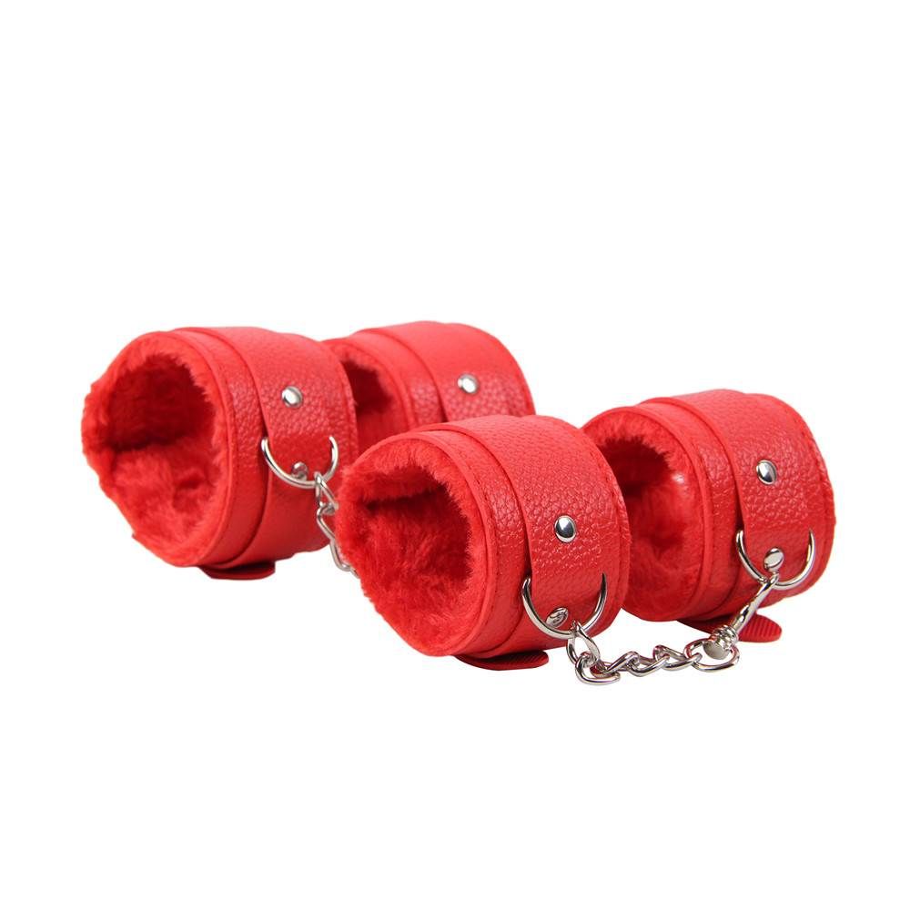 Red Leather Bondage Set