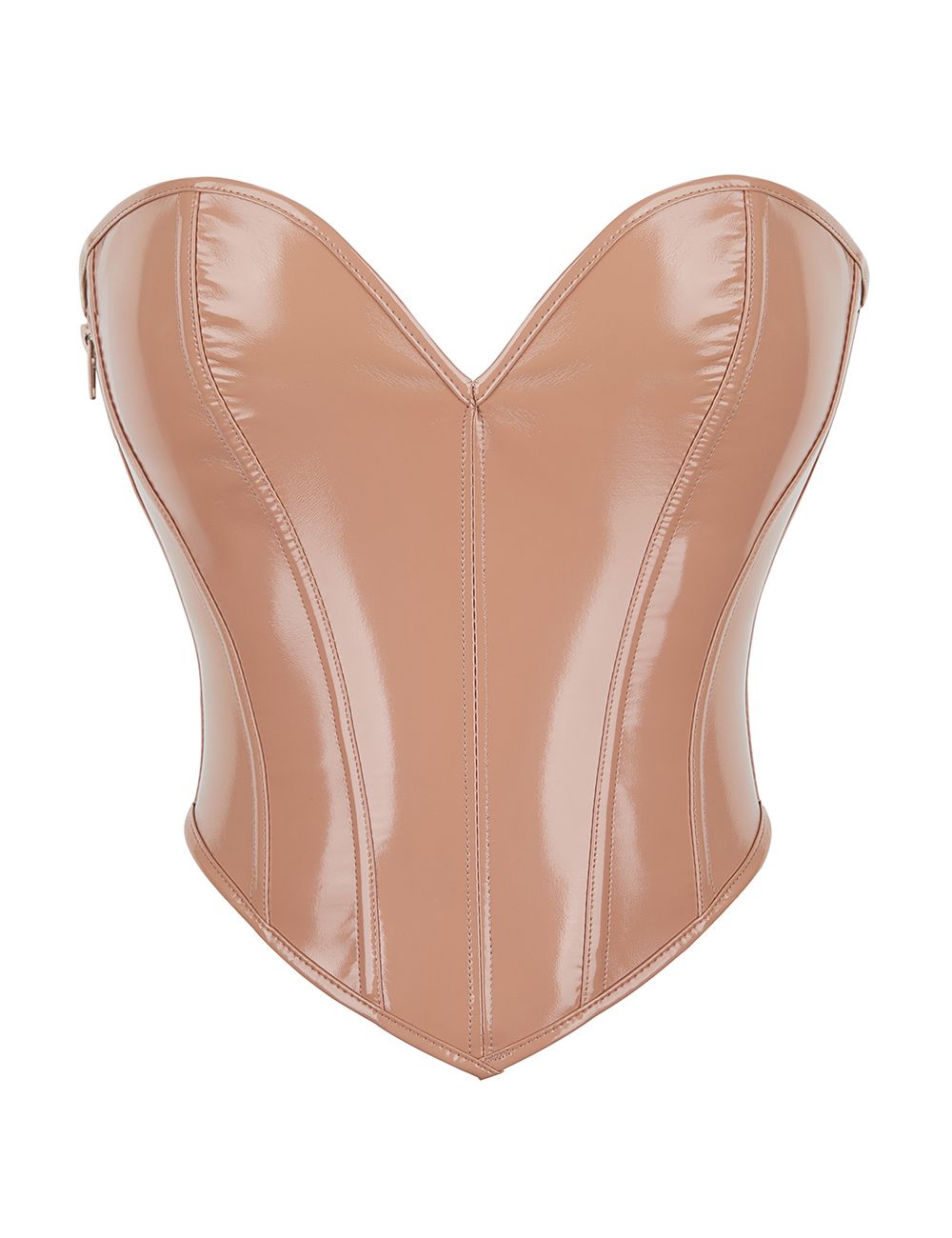 Sexy Leather Corset PVC Set Nude