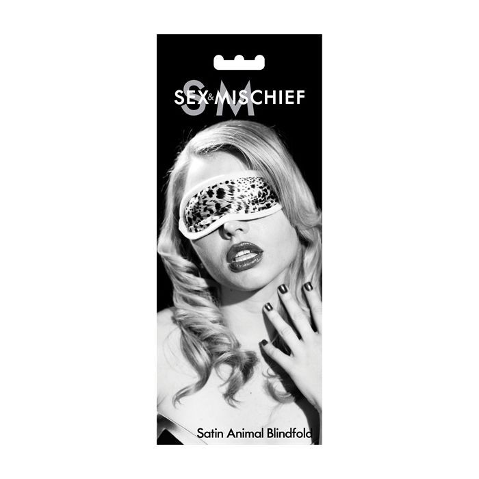 S&amp;M Satin Blindfold - Animal