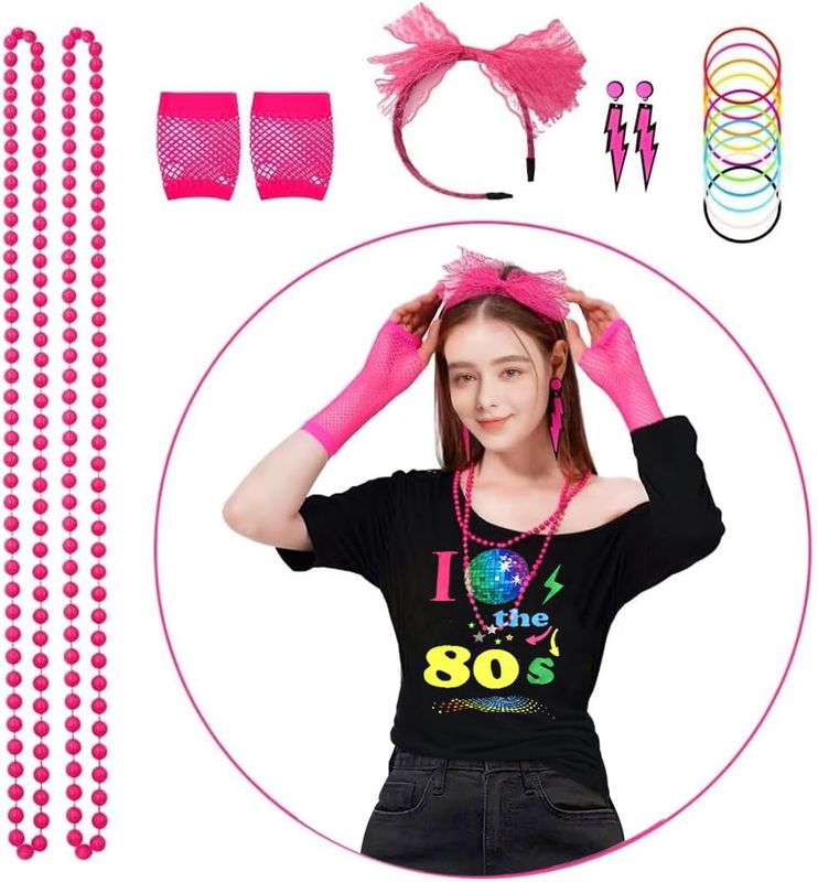 80s Fancy Dress Set Off Shoulder