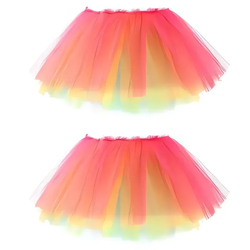 Colourful 5-Layer Tutu Skirts for Women &amp; Teens