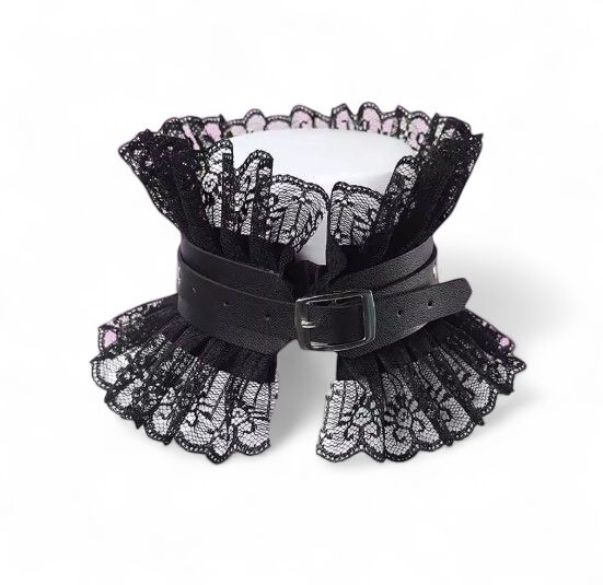 Black Lace And Leather Choker
