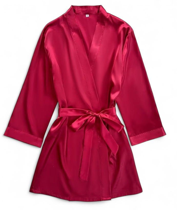 Red Satin Dressing Gown