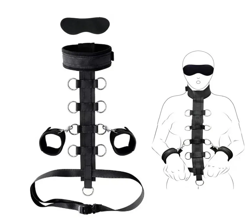 Premium BDSM Bondage Restraints Set Adjustable Full Body Kit