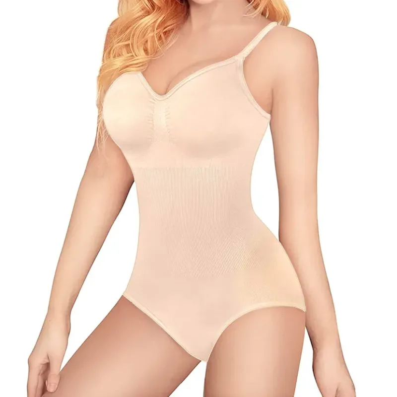 Shapewear Bodysuit Tummy Control Beige