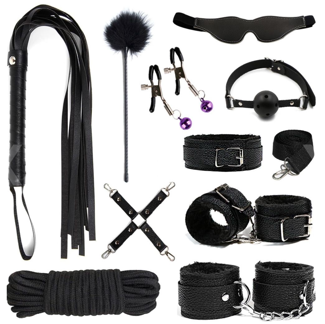 10PCS BDSM Restraint Kit Black