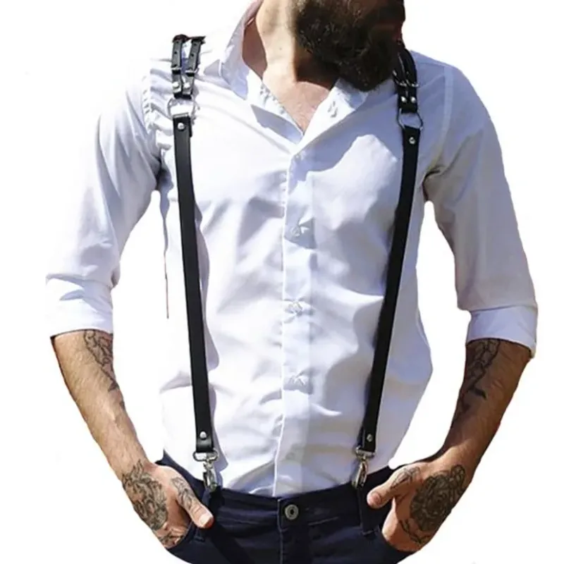 Leather Chest Body Harness Buckle Straps Club