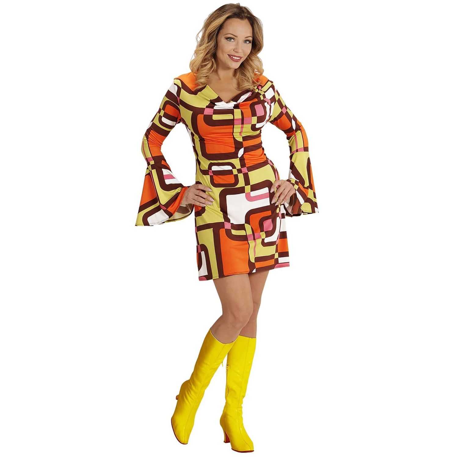 Seventies Fancy Dress Costume Multicoloured