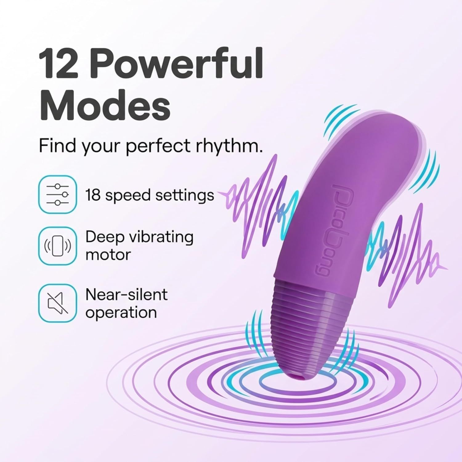 Pico Bong AKO Dual Action Vibrator Purple
