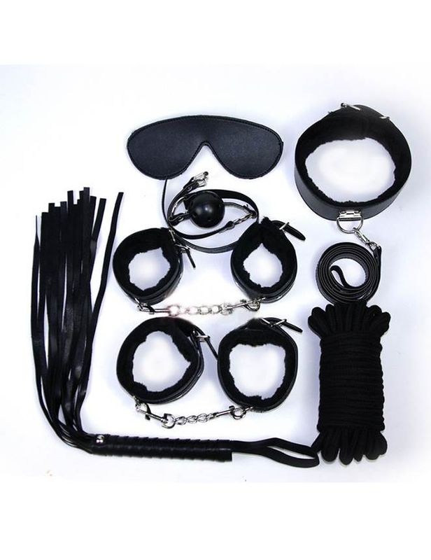 Black Leather Bondage Set