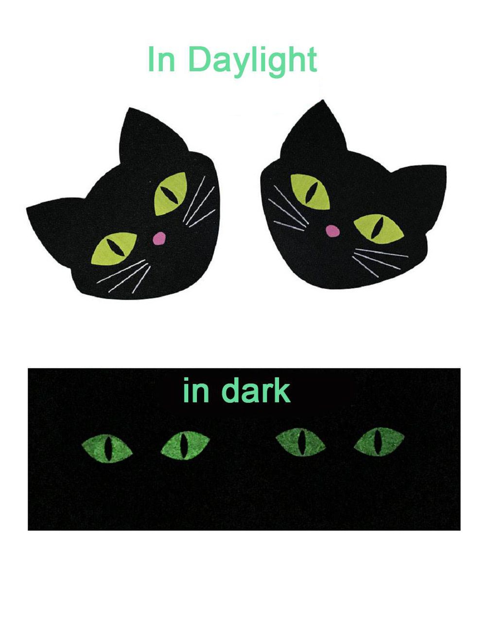 Cat Shaped Shine in the Dark Nipple Cover
