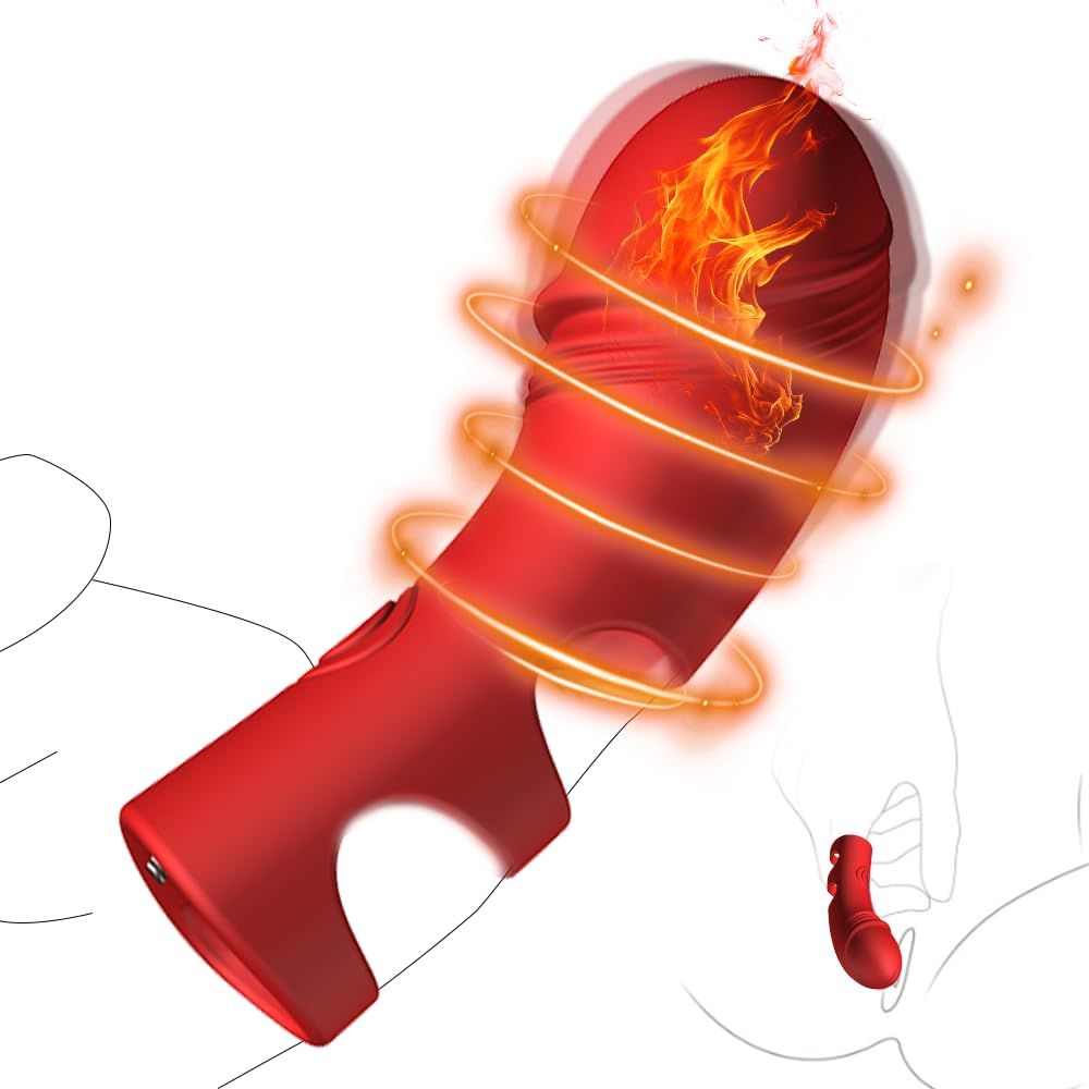 Finger Vibrator Mini Massager for Clitoral and G-Spot Stimulation Red