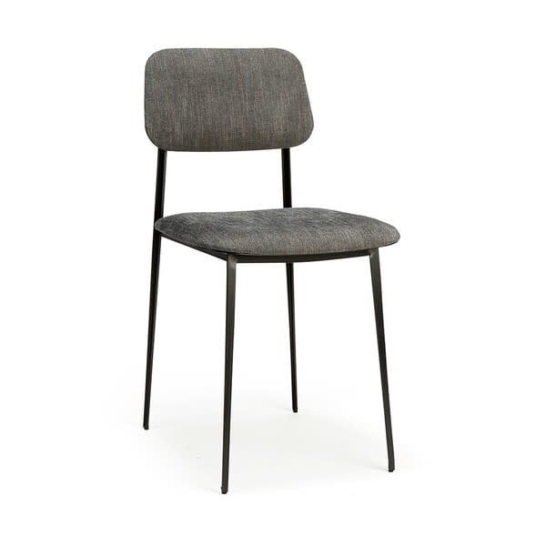 DC dining chair - Dark Grey fabric, 17 x 19 x 32.5