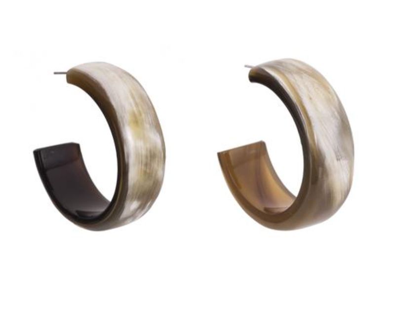 Horn Wide Hoop Genuine buffalo horn 1/2 IN wide