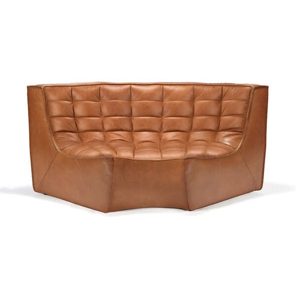 N701 modular sofa - Old Saddle leather - 90° round corner, 47 x 47 x 30