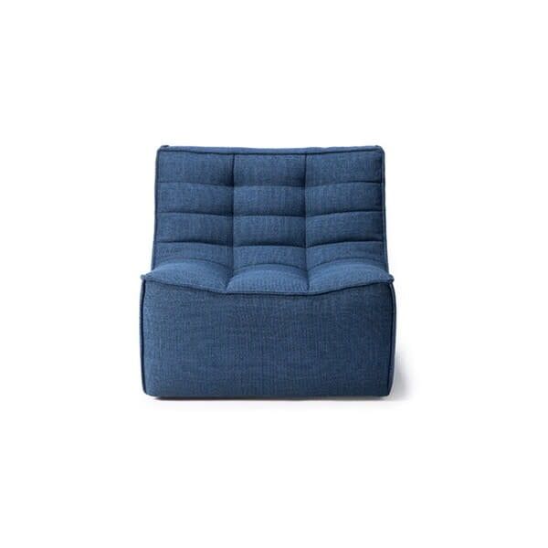 N701 modular sofa - Blue fabric - 1 seater, 31.5 x 36 x 30