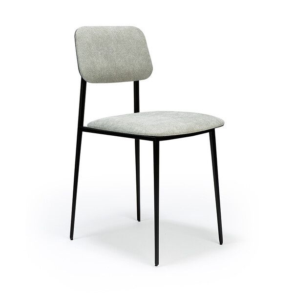 DC dining chair - Light Grey fabric, 17 x 19 x 32.5