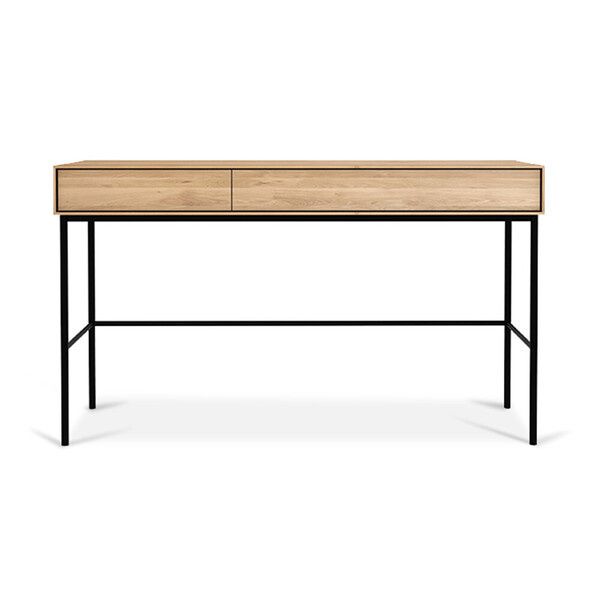Whitebird desk - varnished oak - 2 drawers - rectangular, 50 x 16 x 30.5