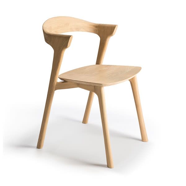 Bok dining chair - varnished oak, 19.5 x 21.5 x 30