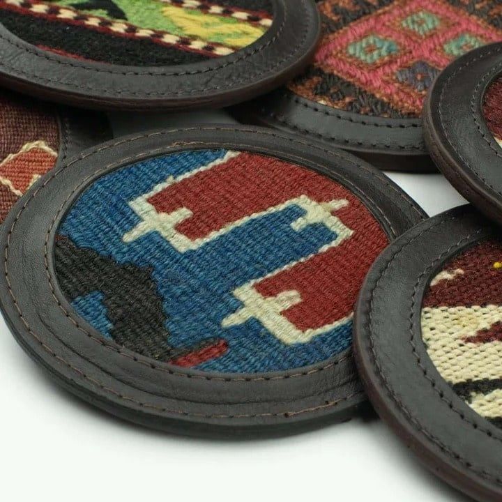 Leather Kilim Coaster