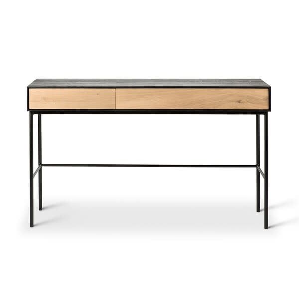 Blackbird desk - varnished oak - 2 drawers - rectangular, 50 x 16 x 30.5