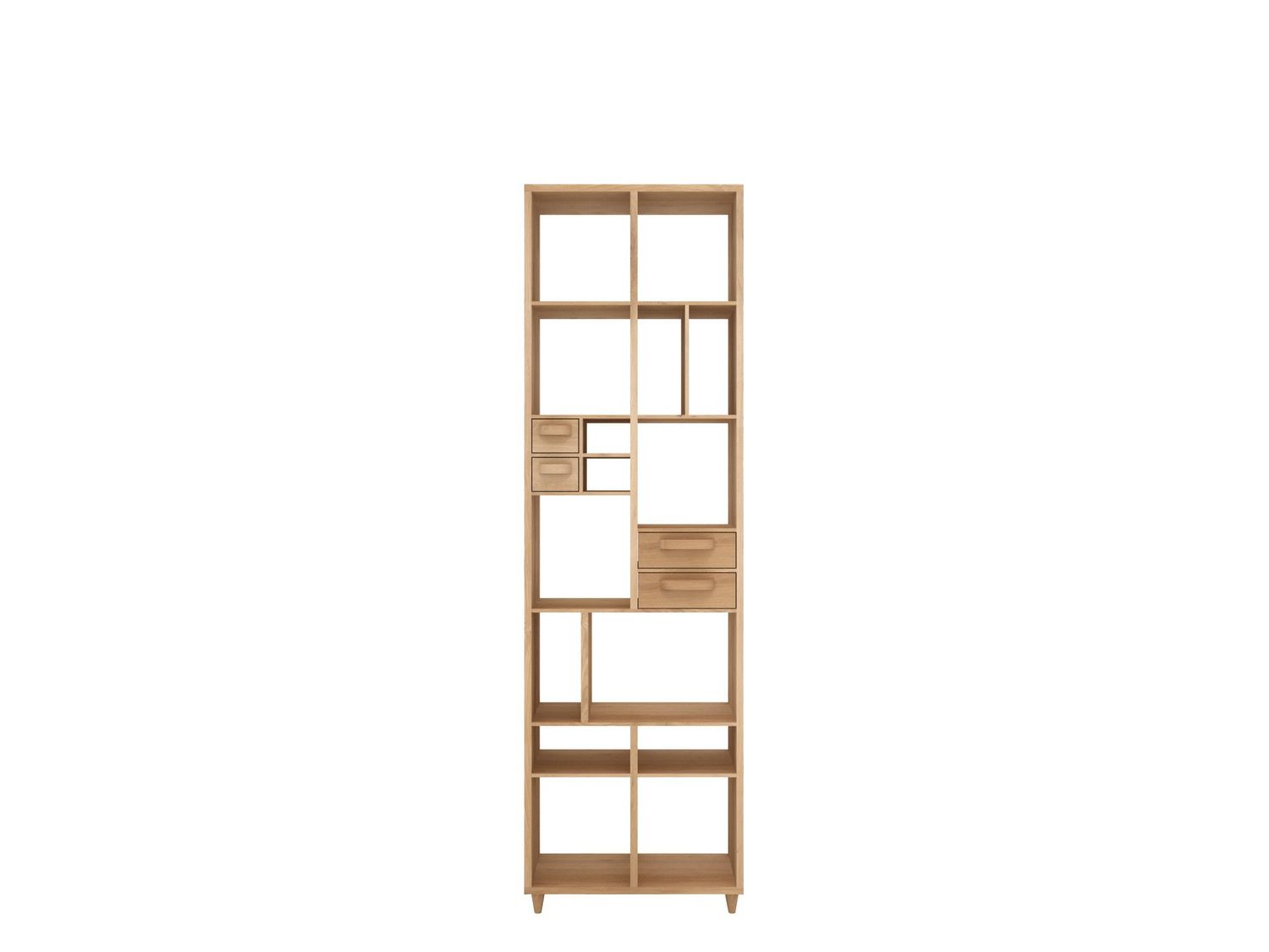 Pirouette rack - oak - 4 drawers, 23.5 x 12 x 78.5
