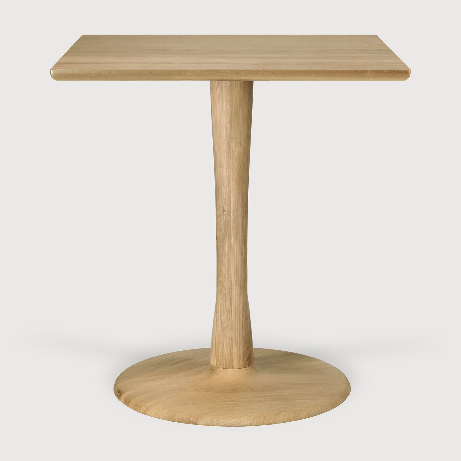 Torsion dining table - varnished oak - square, 27.5 x 27.5 x 30